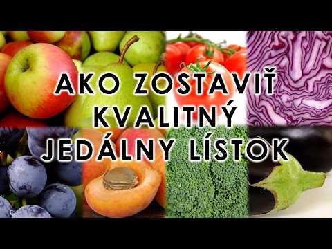 Ako zostaviť kvalitný jedálny lístok