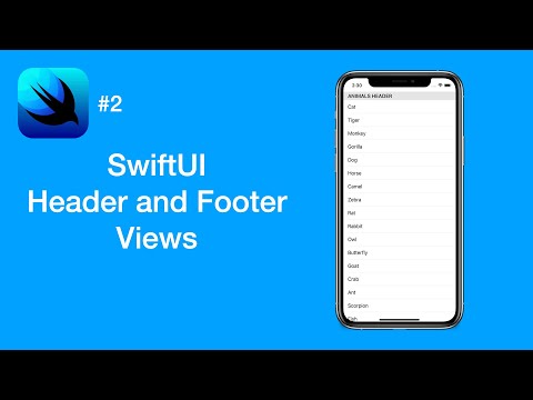 How to Add Header and Footer Views to List - SwiftUI #2 - iOS Programming