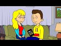 Caillou Depressed About Walter And Johnny Fighting Sally Comforts Him