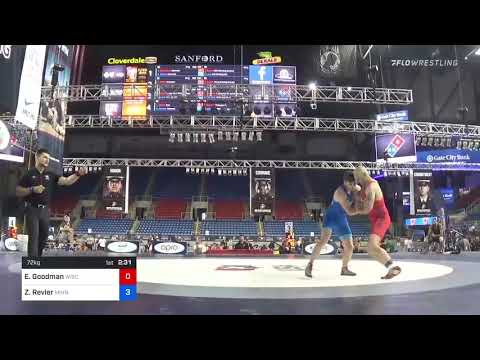72 Kg Rr Rnd 1 - Eric Goodman, Wisconsin Vs Zachary Revier, Minnesota 1fda