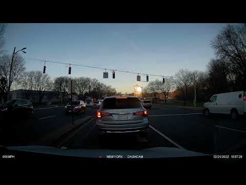 car skips line and eventually runs the red light viofo a139 dash cam
