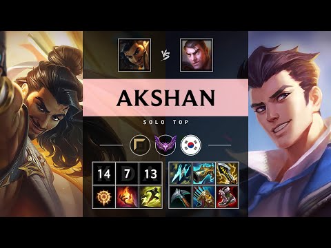 Akshan Top vs Jayce - KR Master Patch 25.12