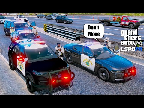 CHP High RISK Felony Traffic Stop - GTA 5 LSPDFR