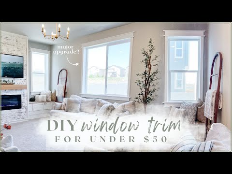 HOW TO DIY WINDOW TRIM ON A BUDGET - craftsman style - step by step tutorial