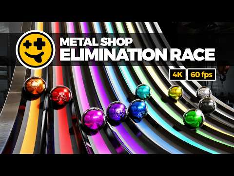 Metal Shop Elimination Race  | #marbles #marblerun #marblerace #asmr #sensory #physics #simulation