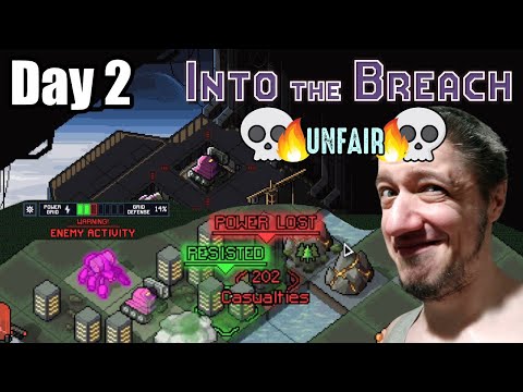 Into The Breach Advanced Edition (Unfair) - Day 2 - Arachnophile Squad struggle continues