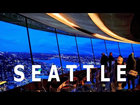 Seattle Space Needle Walking Tour Adventure at Night🚶‍♂️🌃 (views from the Space Needle)
