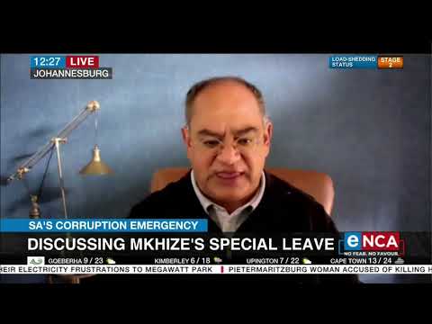 Discussing Mkhize's special leave
