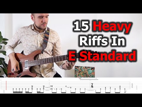 15 HEAVY Riffs In E Standard (with Tabs)
