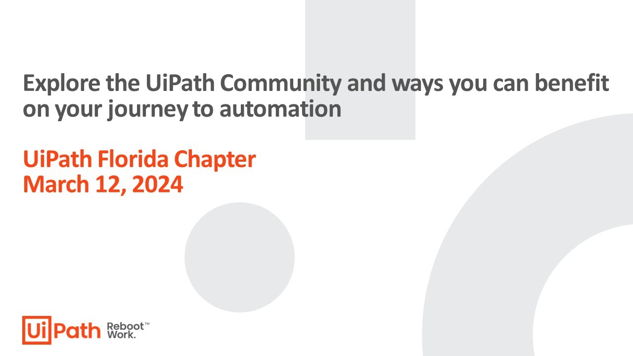 Explore the UiPath Community and ways you can benefit on your journey to automation