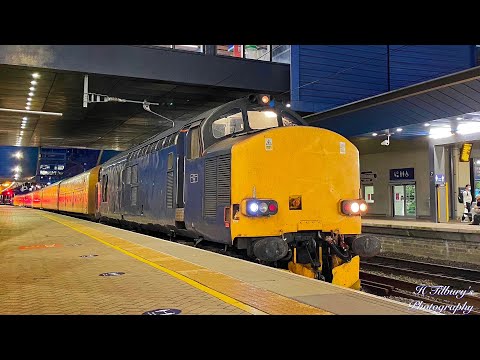 Class 37: HNRC 37612 Opens Up Out Of Reading On A Network Rail Test Train