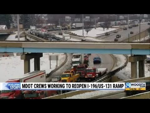 MDOT eyes quick fix to reopen I-196/US-131 ramp after crash