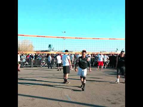 Andy her hitting 2 ball. Prime time. Fresno New Year 2014