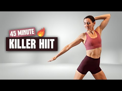 45 MIN MILITARY HIIT - INTENSE, NO REPEAT, NO EQUIPMENT - burn calories, sweat + smile