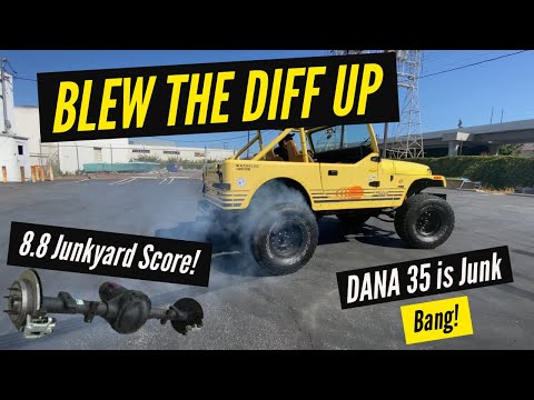 LS Swap Jeep blows up the stock Dana 35. The hunt for an 8.8!