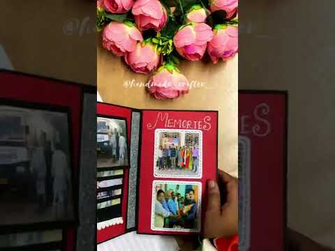 Tri Fold album | Scrapbook card ideas | Sasmita Handmades #shorts #diy #giftideas #art #ytshorts