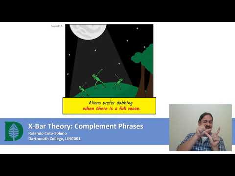 X-Bar Theory: Complement Phrases (IntroLing 2020F.W05.07)