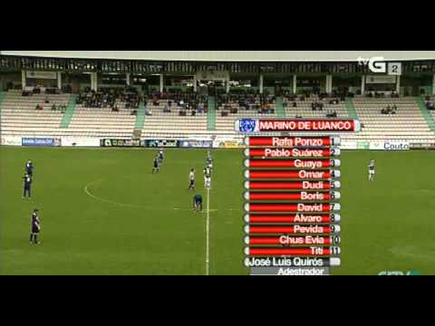 Resumen ocasiones y goles 2ªB 13/14 24ªX:Racing de Ferrol 0-1 Marino de Luanco