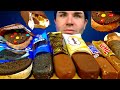 ASMR CHOCOLATE ICE CREAM BARS TWIX MAGNUM OREO SNICKERS M M HAAGEN DAZS Eating Sounds Mukbang