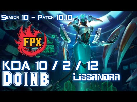 FPX Doinb LISSANDRA vs LEBLANC Mid - Patch 10.10 KR Ranked