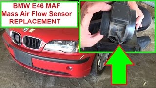 BMW E46 MAF Mass Air Flow Sensor Removal and Replacement in 2 minutes  320i 323i 325i 328i 330i