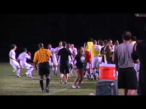 Emmanuel Raji of Collins Hill scores a goal in the GHSA class 5A boys soccer championship