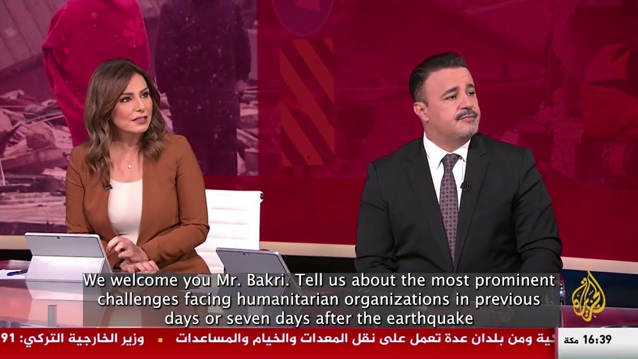 بكري عبد العزيز كعكة يتحدث مباشرة على الهواء عن التحديات في عمليات الاستجابة للمتضررين جراء الزلزال - منظمة طريق الحرير