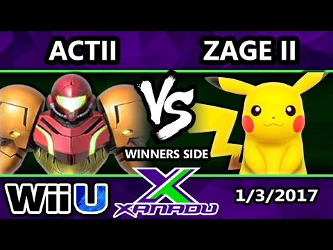 S@X 183 - ActII (Samus) Vs. Zage II (Pikachu) - SSB4 Tournament - Smash for Wii U - Smash 4