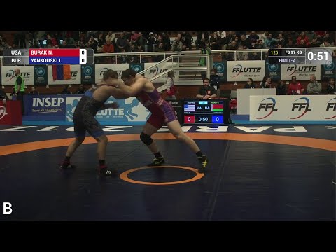 GOLD FS - 97 kg: I. YANKOUSKI (BLR) df. N. BURAK (USA), 7-0
