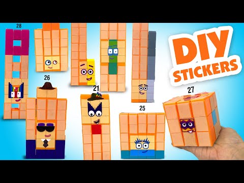 DIY Numberblocks 21 to 29 Custom Building Blocks