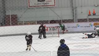 Alec Goss first time as a goalie  2017