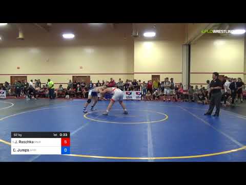 2018 Marine Corps US Open/UWW Junior Freestyle 92 Rnd Of 32 - Jacob Raschka (MWRTC) Vs. Casey Jump