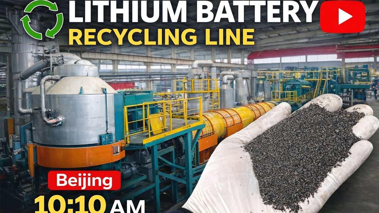 Live Stream: Lithium Battery Recycling Plant in Action | Full Process Demo