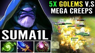 5xGOLEMs Vs MEGA - Agha + Refresh - Epic Gameplay by SumaiL Dota 2