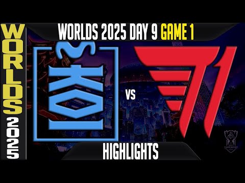 MKOI vs T1 Highlights Game 1 | Worlds 2025 Day 9 Swiss Stage | Movistar KOI vs T1 G1