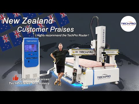 TechPro CNC Review from New Zealand Customer on 4 Axis ATC CNC Nesting Router Machine