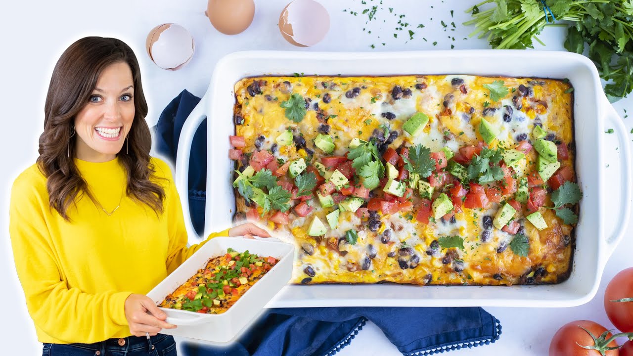 Easy Mexican Breakfast Casserole - With Make-Ahead Instructions!