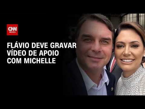 Flávio gravará vídeo com Michelle para a campanha eleitoral | BASTIDORES CNN