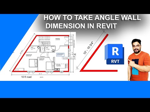 How to take angle wall Dimension in Revit #revitarchitecture #gladstudioarchitects