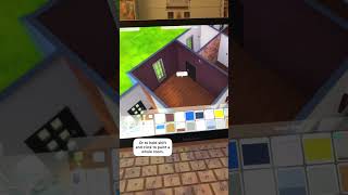 Sims 4 Building Tutorials - Painting A Whole Room At Once By Default #gamingcommunity#thesims#shorts