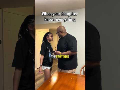 When your daughter knows everything 😂 #funny #shorts