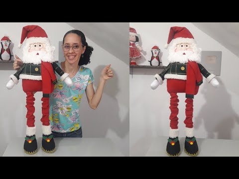 Leggy Santa Claus - STORE SANTA CLAUS 🤩 - How to Make Santa Claus - Make and Sell - #fazerarte