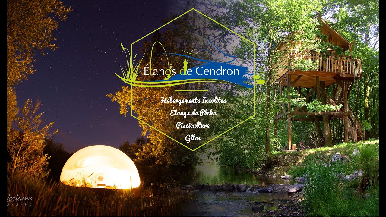 Video drone des Etangs de Cendron et des hebergements insolites