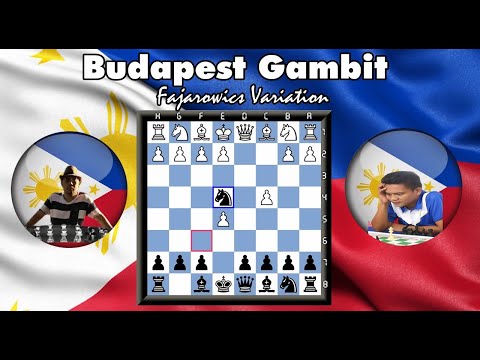 Budapest Gambit, Fajarowicz Var. Resign in 9 Moves.II E. Mordido vs N. Ubanan.