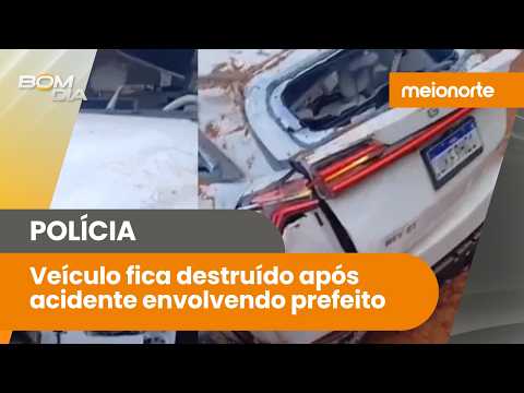 Veículo fica destruído após acidente envolvendo prefeito de Tamboril do Piauí | Bom Dia