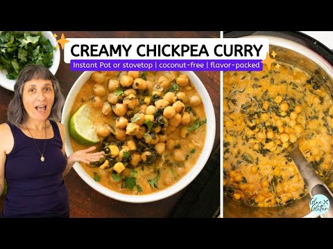 Creamy Chickpea Curry (1 Pot, Coconut Free)