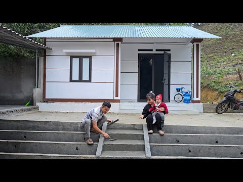 Luan und Giang entwerfen moderne Treppen und Blumenbeete, um das neue Haus schöner zu gestalten.