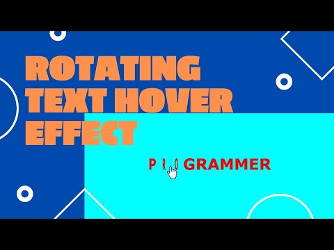 Rotating Text Hover Effect Html Css Javascript