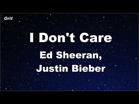 I Don&#39;t Care - Ed Sheeran &amp; Justin Bieber Karaoke 【No Guide Melody】 Instrumental