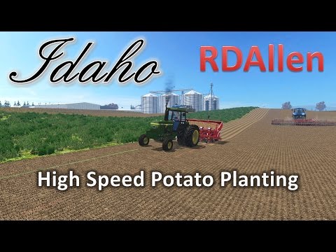 High Speed Potato Planting - Farming Simulator 15 MP Idaho